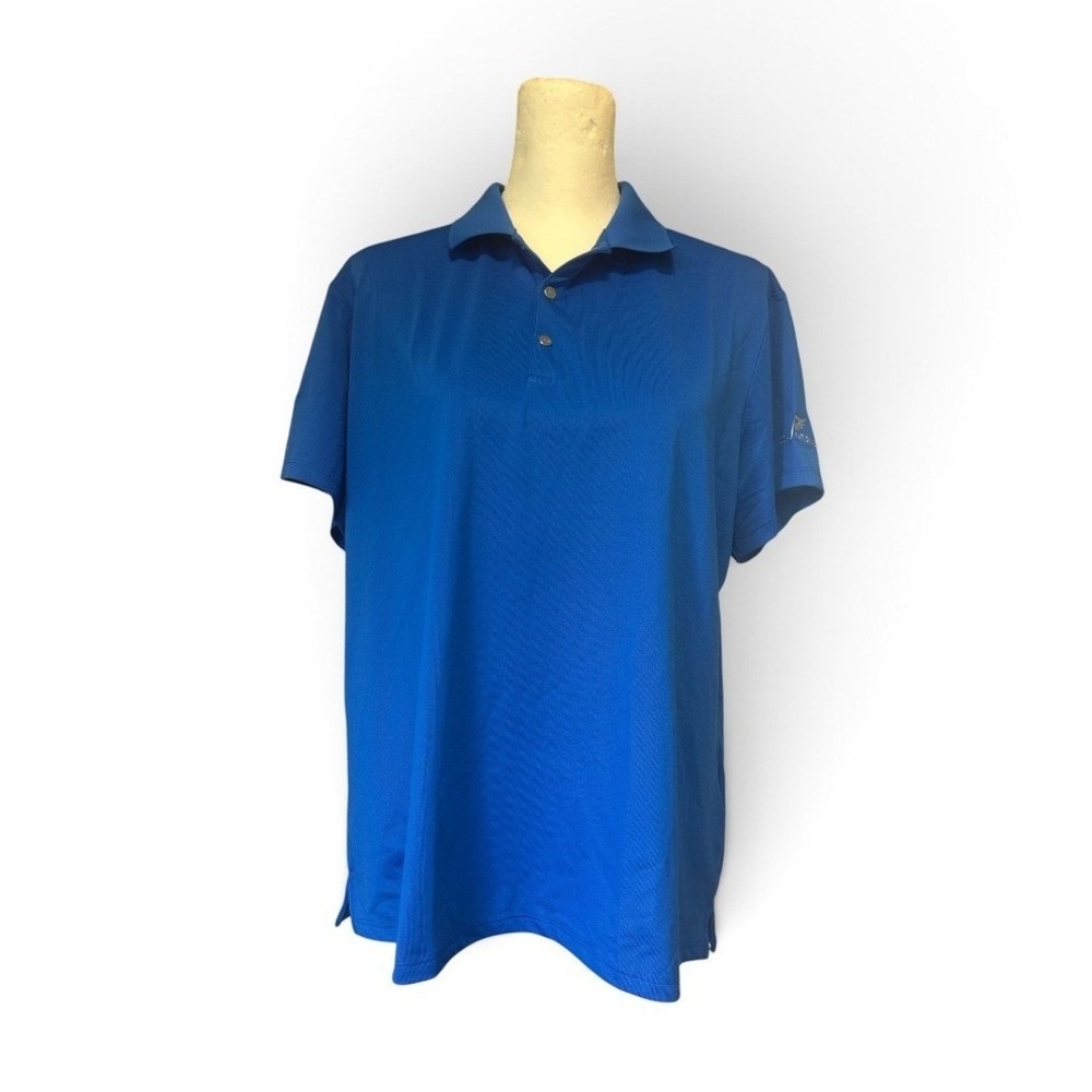 RLX Ralph Lauren Womens Blue Classic Fit Polo Shirt CDA National XL New